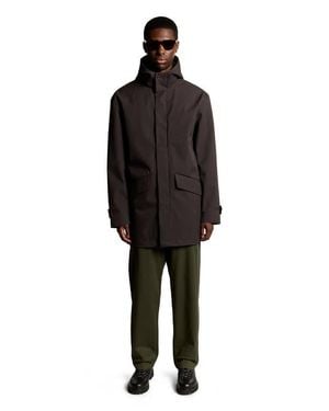 Lyle & Scott Long Sleeve Hooded Military Parka Jacket - Brown