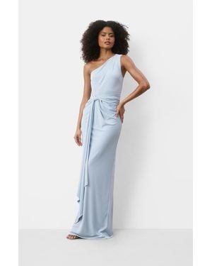Six Stories Andie One Shoulder Stretch Maxi Dress - Blue