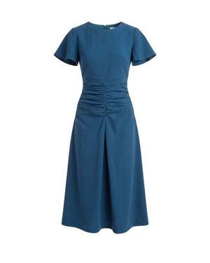 Cartolina Nantucket Tanya Crepe Midi Dress - Blue