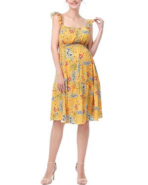 Kimi + Kai Jamie Maternity A-Line Dress - Yellow