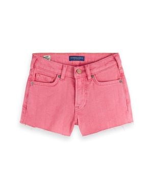 Scotch & Soda Kids' Ray Relaxed Denim Shorts - Pink