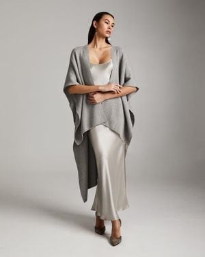 Voz Solid Alpaca Duster - Gray