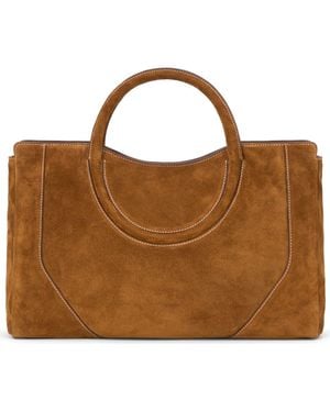 STAUD Maude Leather Satchel - Brown