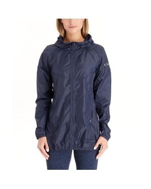 Modern Eternity Maternity Addison 3-In-1 Waterproof Maternity Windbreaker - Blue