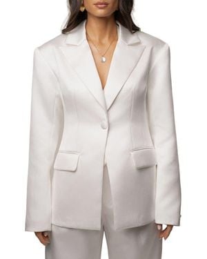 JLUXLABEL Victoria Satin Blazer - Gray