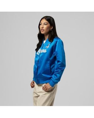 Mitchell & Ness Detroit Lions Full-Snap Satin Jacket - Blue