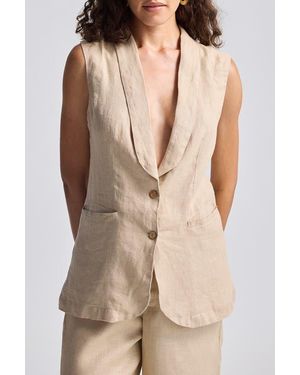 REISTOR Sleeveless Hemp Jacket - Natural