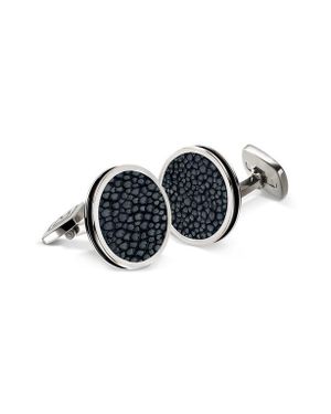 M-clip Stingray Cuff Links - Blue