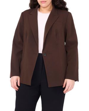 Halogen® Clean One-Button Blazer - Brown