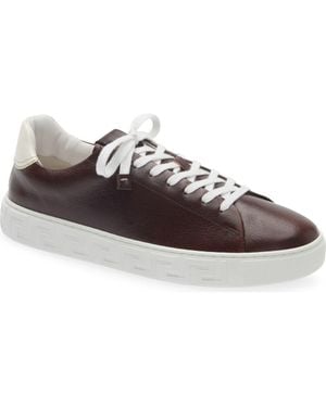 Versace Greca Leather Sneaker - Brown