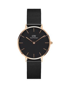 Daniel Wellington Classic Petite Mesh Strap Watch, 32Mm - Black
