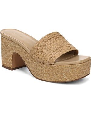 Vince Clarita Woven Platform Sandal - Brown