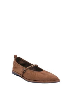 Ash Bella Studded Mary Jane Flat - Brown