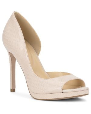 Jessica Simpson Kimli Half D'Orsay Platform Pump - Metallic