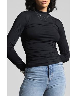 WEEKEND LOS ANGELES Rose Ruched Top - Black