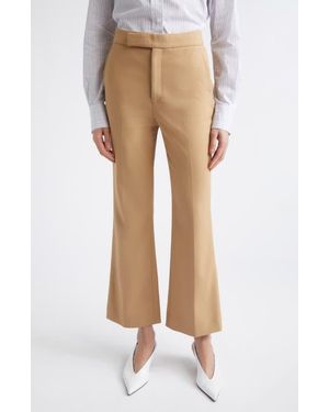 Maria McManus High Waist Organic Cotton Flare Pants - Natural
