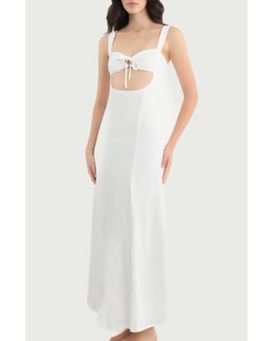 BOAMAR Siena Cutout Cover-Up Maxi Dress - White