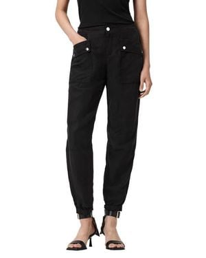 AllSaints Val Twill Cargo Pants - Black