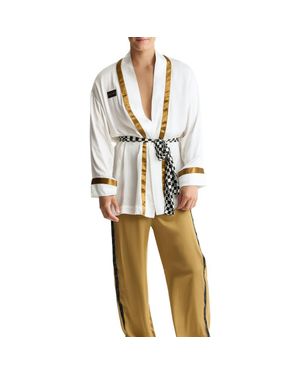 BLKSWN Swn Love Silk Robe - White