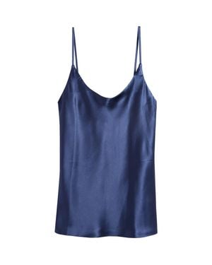 Reformation Lila Silk Camisole - Blue