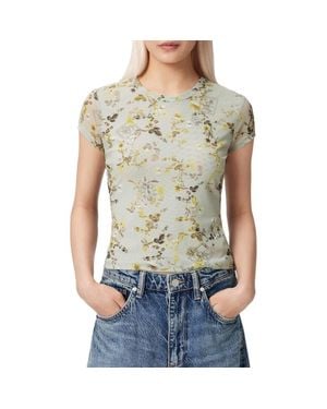 AllSaints Ellie Floral Mesh Top - Green