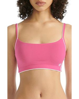 adidas Originals Scoop Cotton Blend Jersey Bralette - Pink