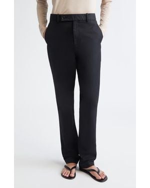 Partow Fulton Cotton Straight Leg Pants - Black