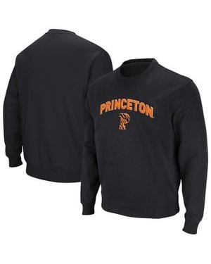 Colosseum Athletics Princeton Tigers Arch & Logo Tackle Twill Pullover Sweatshirt - Blue