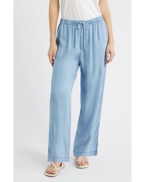 Beach Lunch Lounge Isabeli Chambray Drawstring Pants - Blue
