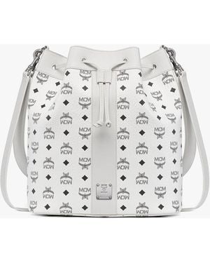 MCM Large Dessau Drawstring Bag - White