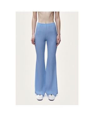 Nocturne High Waist Flare Pants - Blue