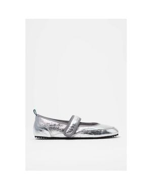 Bimba Y Lola Velcro Ballerina Sneaker - White