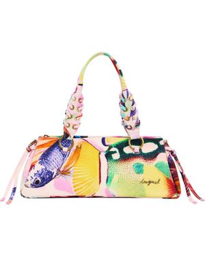 Desigual Denim Shoulder Bag - Yellow