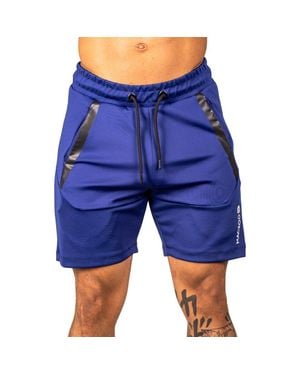 Maceoo Shield Drawstring Shorts - Blue