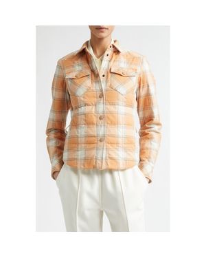 Moncler Nangy Quilted Shirt Jacket - Natural