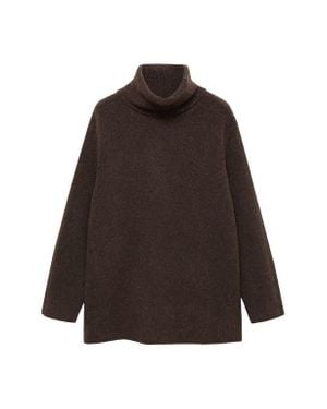 Mango Turtleneck Sweater - Brown