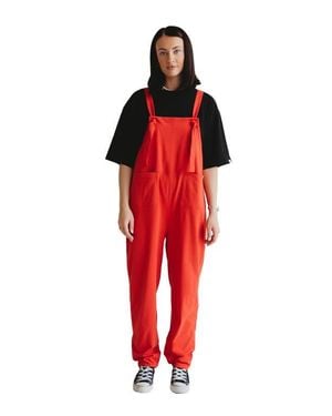 Turtledove London Organic Cotton Lila Jumpsuit - Red