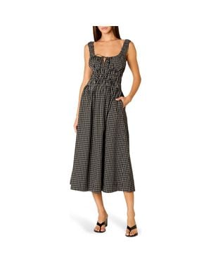 Nia Salt Midi Dress - Black