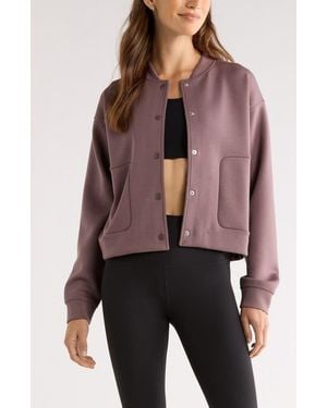 Zella Ultra Luxe Snap Front Jacket - Multicolor
