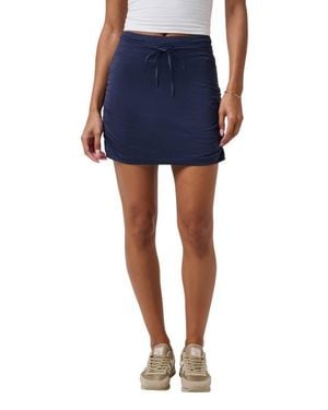 Travis Mathew Skyline Ruched Tie Waist Miniskirt - Blue