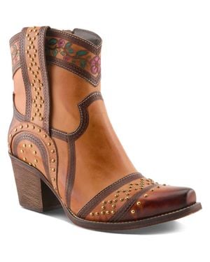 Spring Step Saddleup Western Boot - Brown