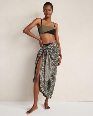 Haven Well Within Cotton Linen Sarong - Natural