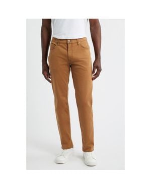 Brax Cadiz Straight Leg Stretch Twill Pants - Brown