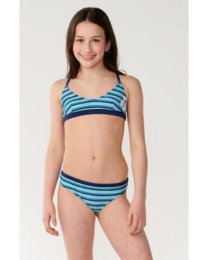Rip Curl Kids' Tropical Stripe Two-Piece Swimsuit - Blue