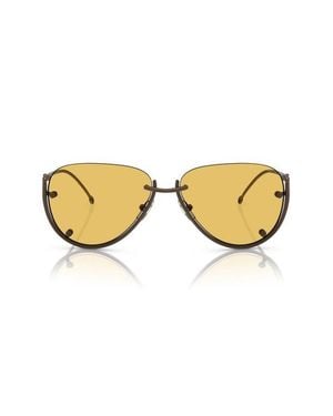 DIESEL 59Mm Pilot Sunglasses - Yellow