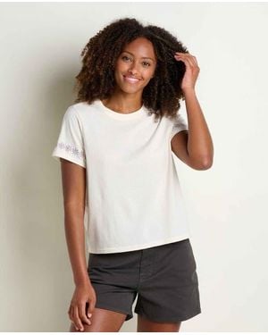 Toad & Co. Re-Form Crew Embroidered - White