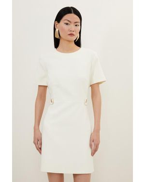 Karen Millen Tailored Mini Dress - White