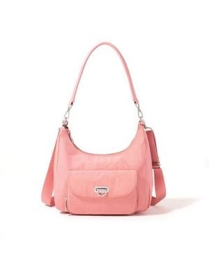 Baggallini Coastal Flip Lock Half Moon Bag - Pink