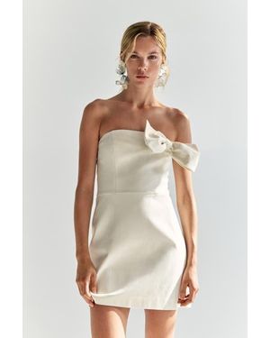 H&M Bow-Detail Bandeau Dress - White