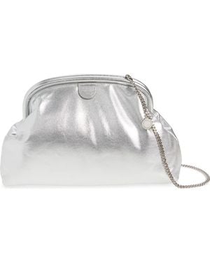 Stella McCartney Falabella Padded Metallic Soft Clutch With Chain